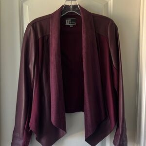 Kut from the Kloth Deep Burgundy Leather Jacket